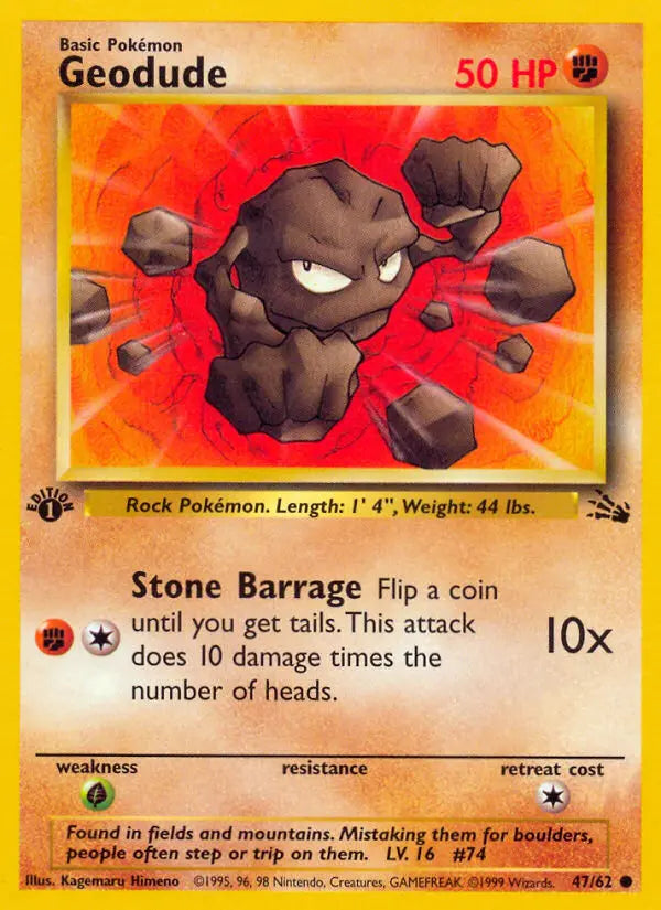 Geodude 47 Fossil Pokesingles