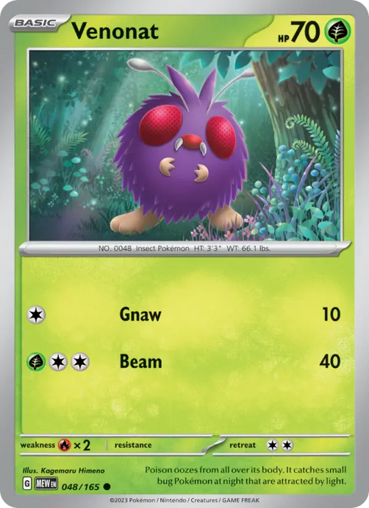Venonat 48 151 Pokesingles