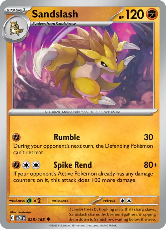Sandslash 28 151 Pokesingles