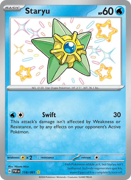 Staryu 118 Paldean Fates Pokesingles