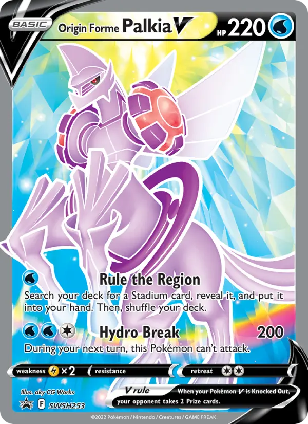 Origin Forme Palkia V SWSH253 SWSH Black Star Promos Pokesingles