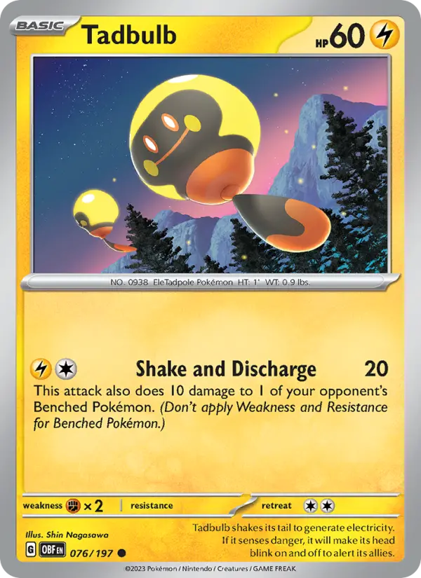 Tadbulb 76 Obsidian Flames Pokesingles