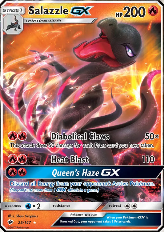 Salazzle GX 25 Burning Shadows Pokesingles