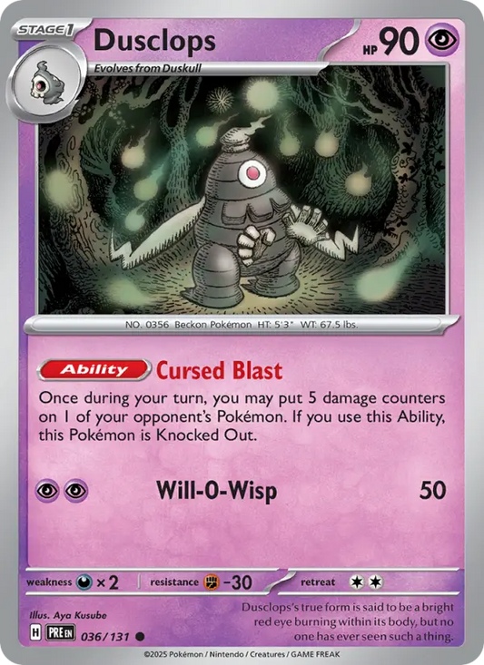 Dusclops 36 Prismatic Evolutions Pokesingles