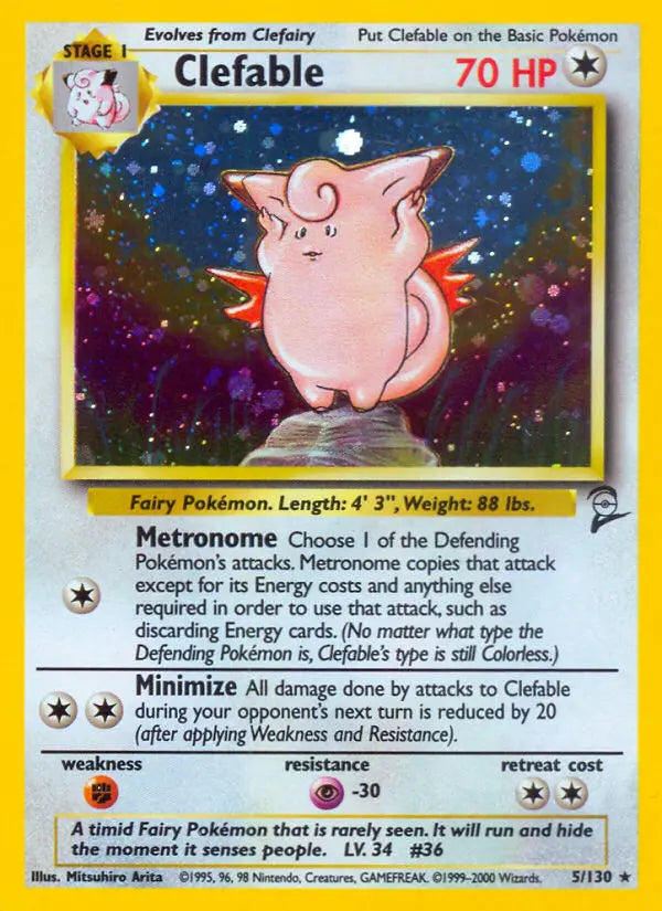 Clefable 5 Base Set 2 Pokesingles