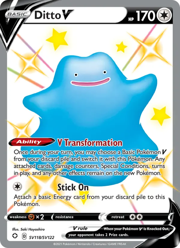 Ditto V SV118 Shining Fates Pokesingles