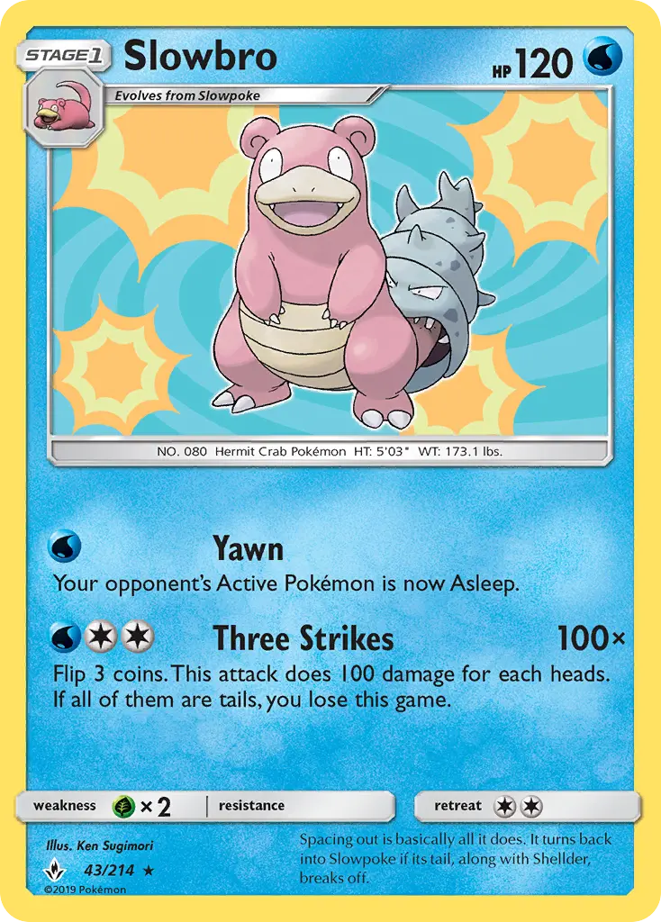 Slowbro 43 Unbroken Bonds Pokesingles