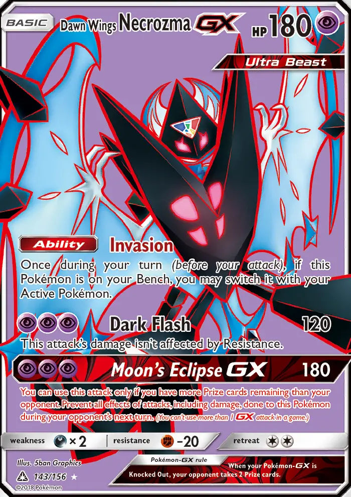 Dawn Wings Necrozma GX 143 Ultra Prism Pokesingles