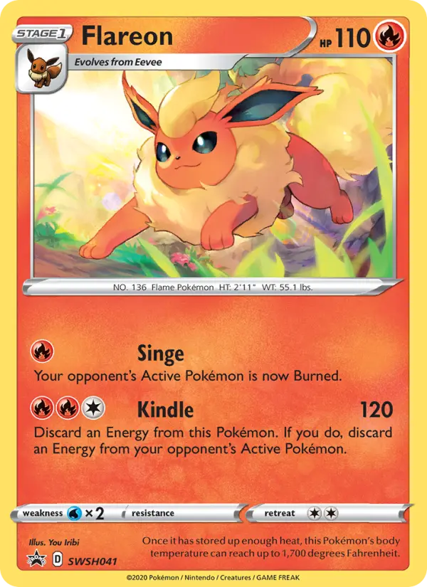 Flareon SWSH041 SWSH Black Star Promos Pokesingles