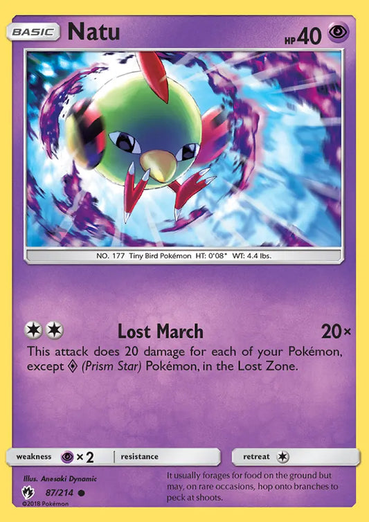 Natu 87 Lost Thunder Pokesingles