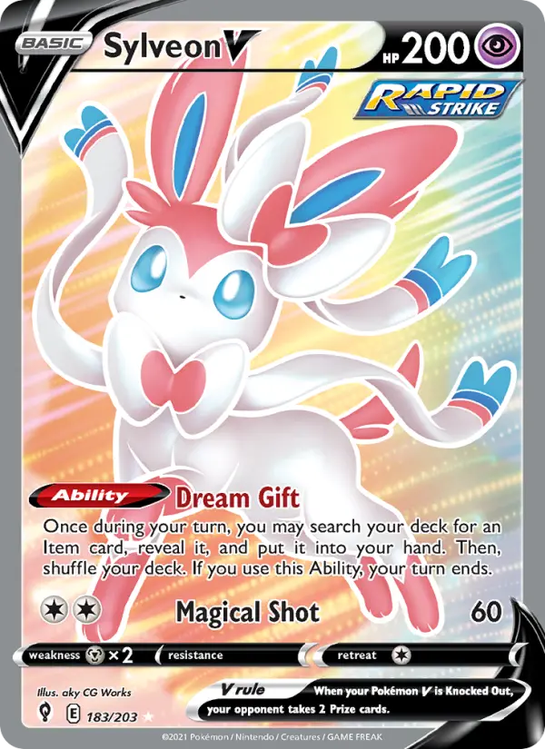 Sylveon V 183 Evolving Skies Pokesingles