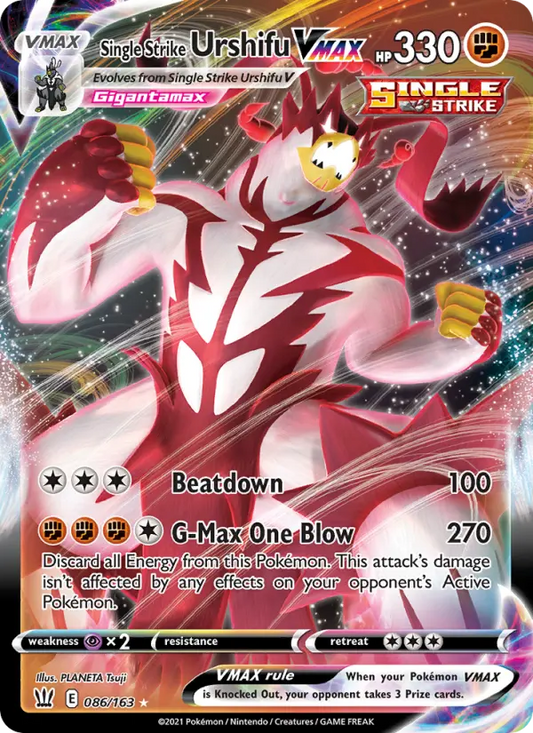 Single Strike Urshifu VMAX 86 Battle Styles Pokesingles