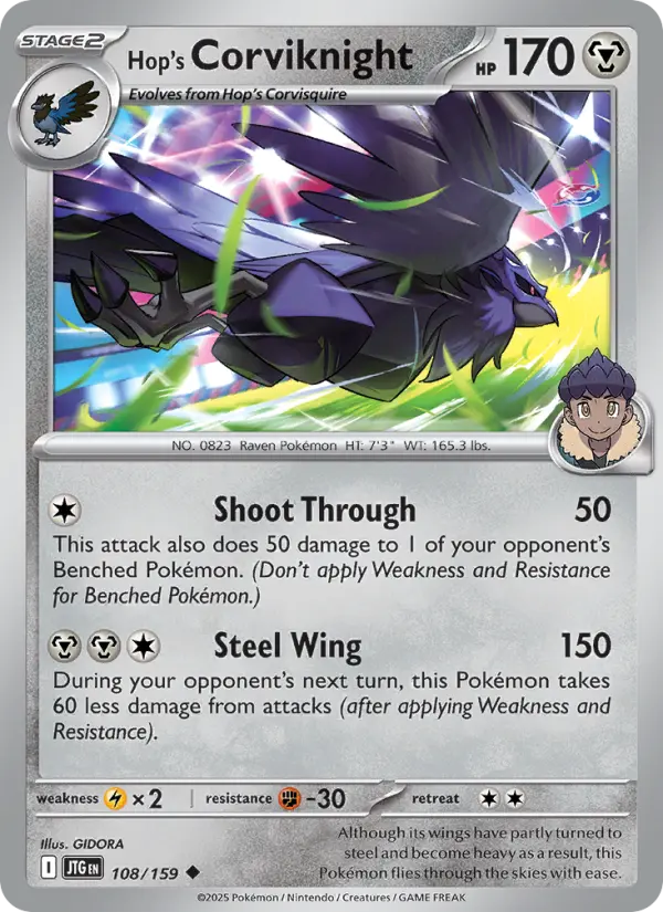 Hop's Corviknight 108 Journey Together Pokesingles