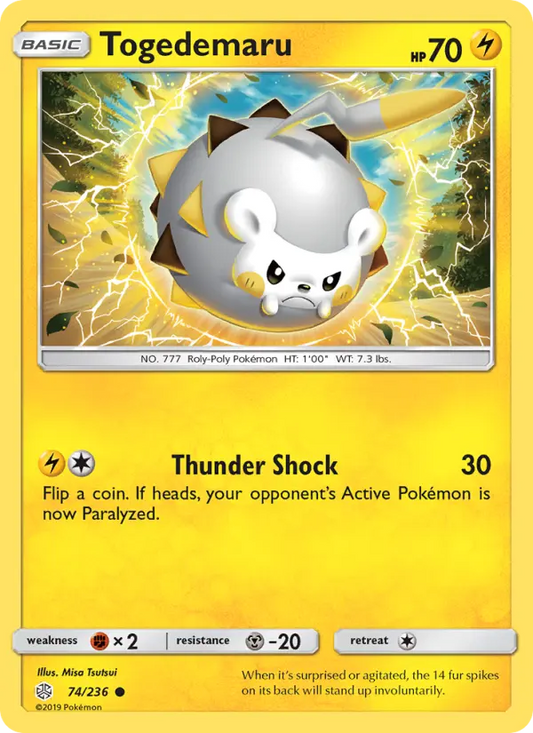 Togedemaru 74 Cosmic Eclipse Pokesingles