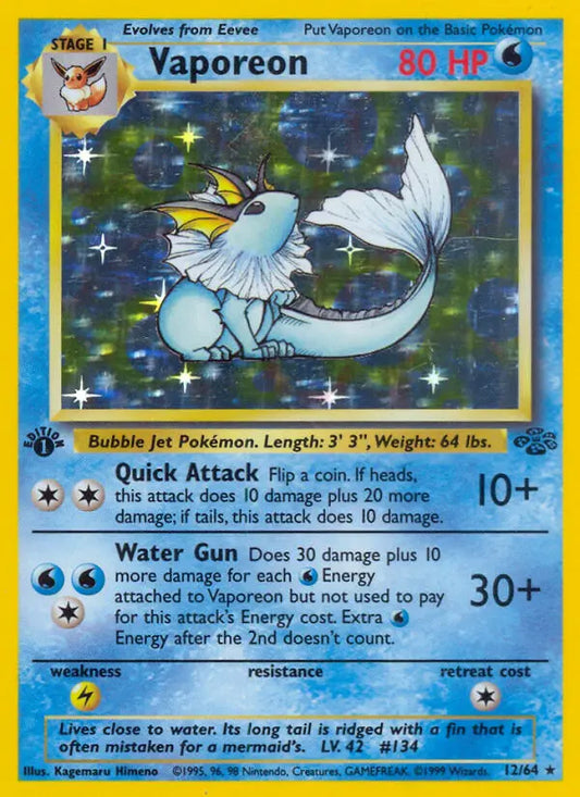Vaporeon 12 Jungle Pokesingles