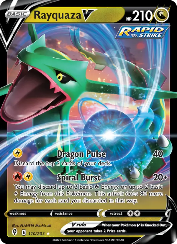 Rayquaza V 110 Evolving Skies Pokesingles