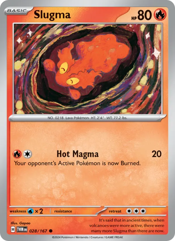 Slugma 28 Twilight Masquerade Pokesingles