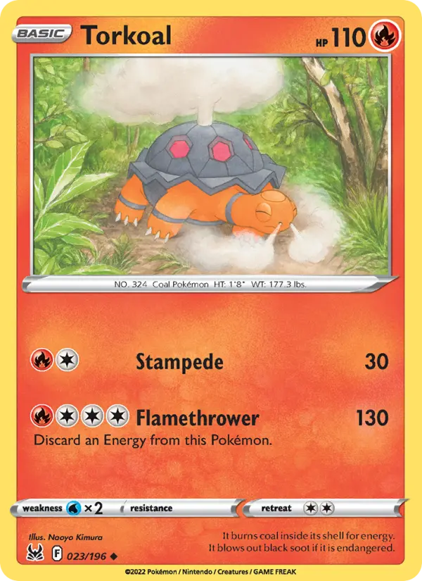 Torkoal 23 Lost Origin Pokesingles