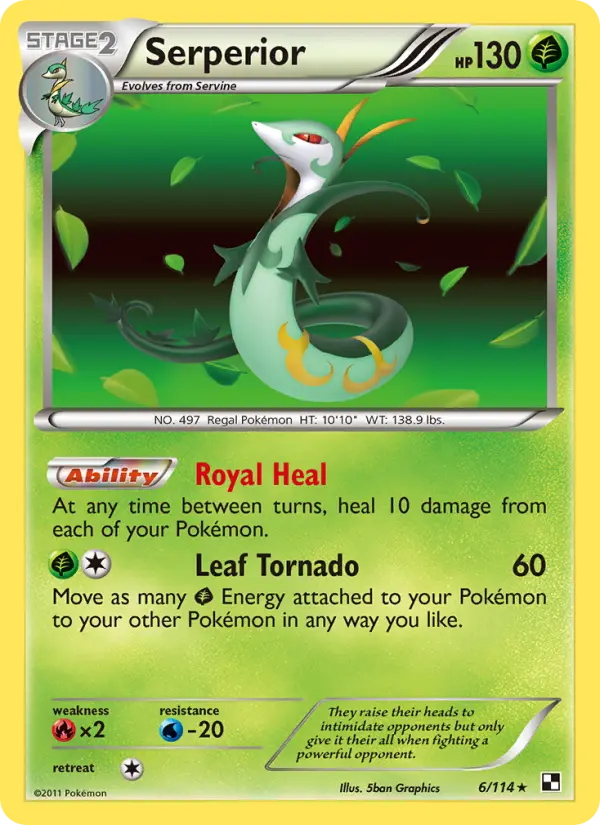 Serperior 6 Black & White Pokesingles