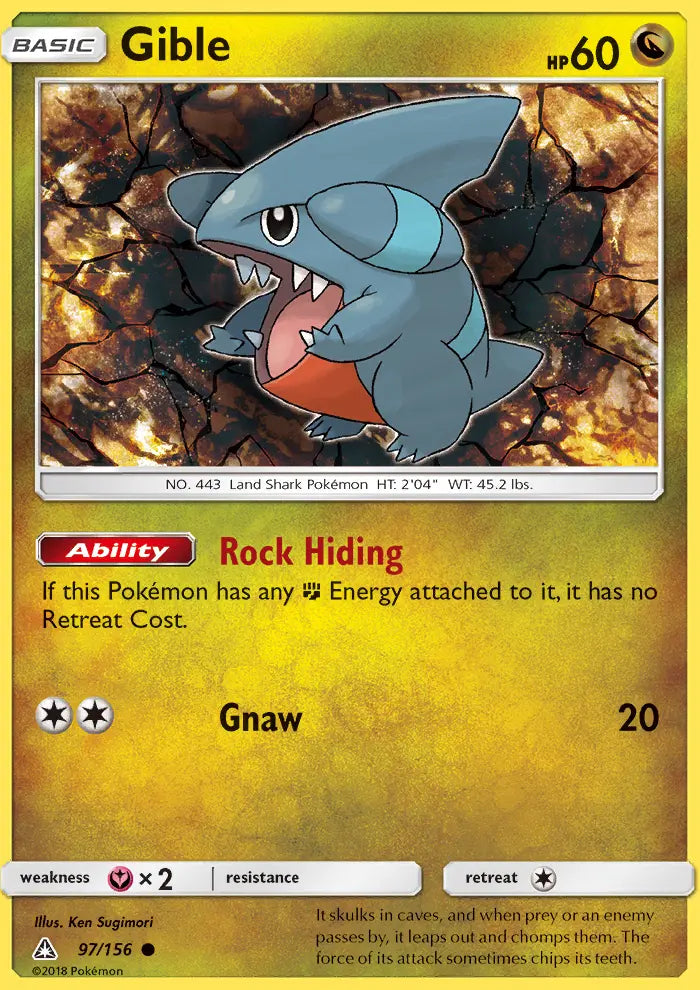 Gible 97 Ultra Prism Pokesingles