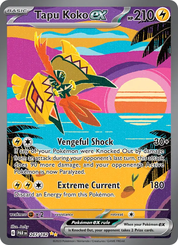 Tapu Koko ex 247 Paradox Rift Pokesingles