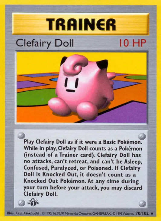 Clefairy Doll 70 Base Set Pokesingles