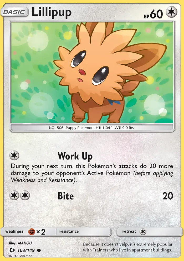 Lillipup 103 Sun & Moon Pokesingles