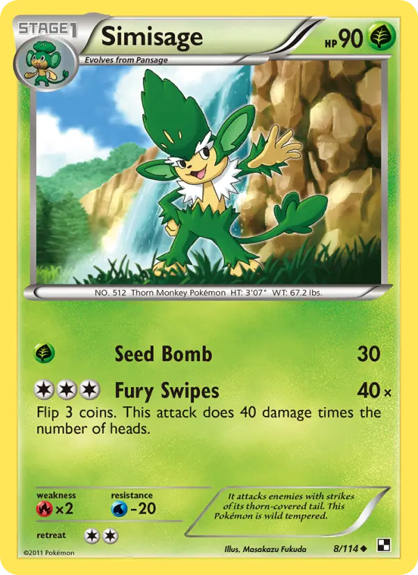 Simisage 8 Black & White Pokesingles
