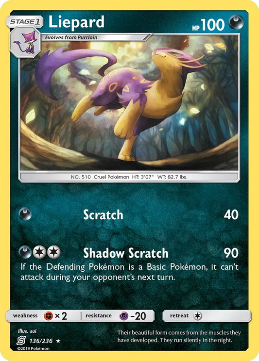 Liepard 136 Unified Minds Pokesingles