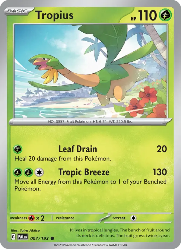 Tropius 7 Paldea Evolved Pokesingles