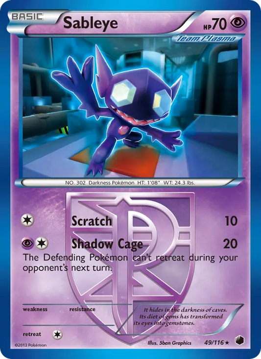 Sableye 49 Plasma Freeze Pokesingles
