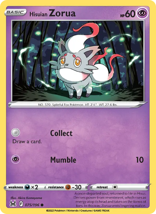 Hisuian Zorua 75 Lost Origin Pokesingles
