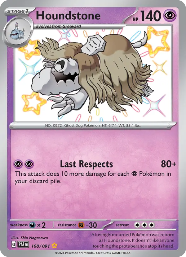 Houndstone 168 Paldean Fates Pokesingles