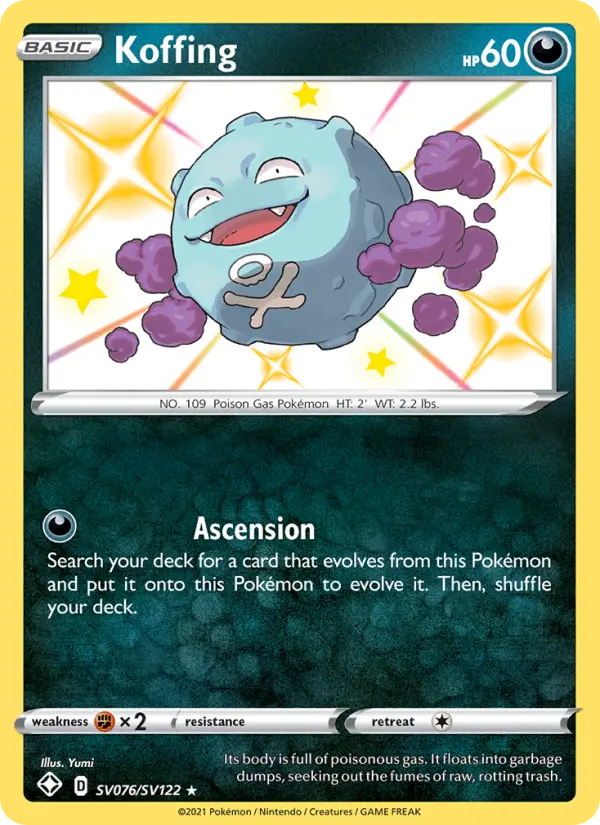 Koffing SV076 Shining Fates Pokesingles