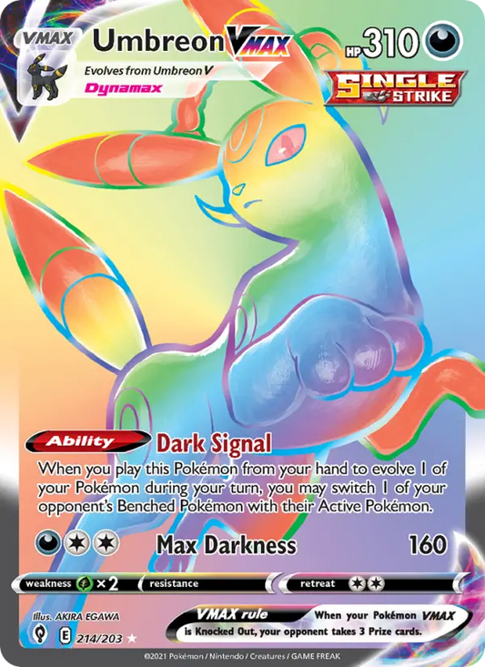 Umbreon VMAX 214 Evolving Skies Pokesingles