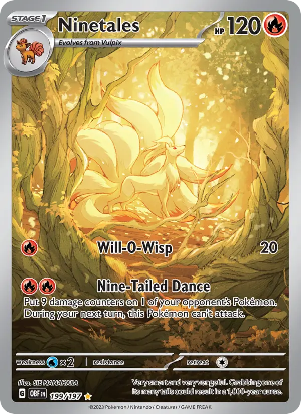 Ninetales 199 Obsidian Flames Pokesingles