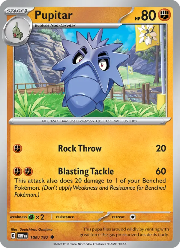 Pupitar 106 Obsidian Flames Pokesingles