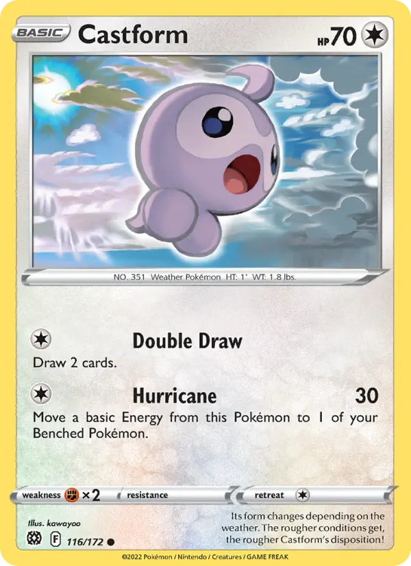 Castform 116 Brilliant Stars Pokesingles