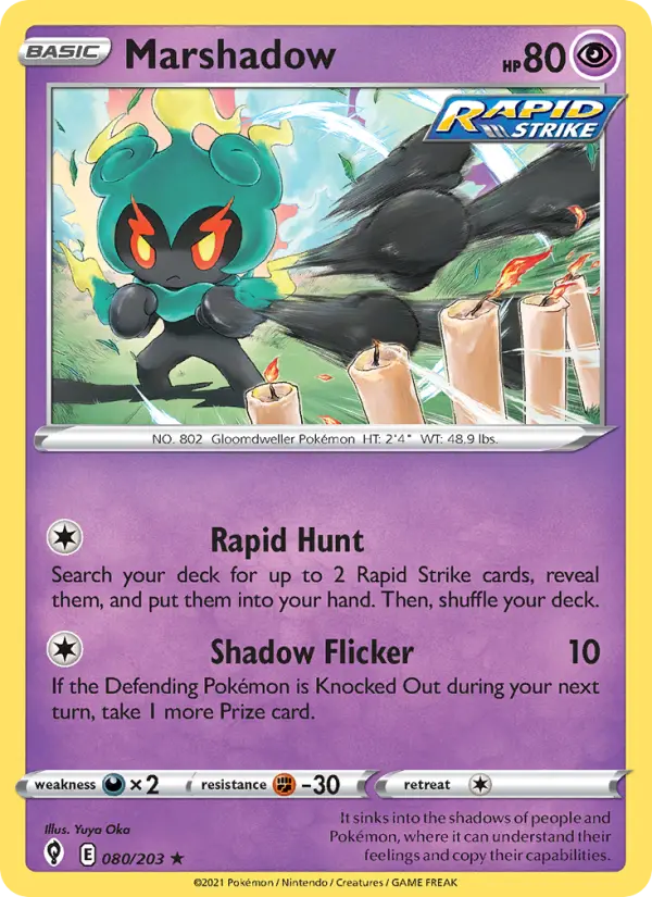 Marshadow 80 Evolving Skies Pokesingles