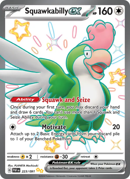 Squawkabilly ex 223 Paldean Fates Pokesingles