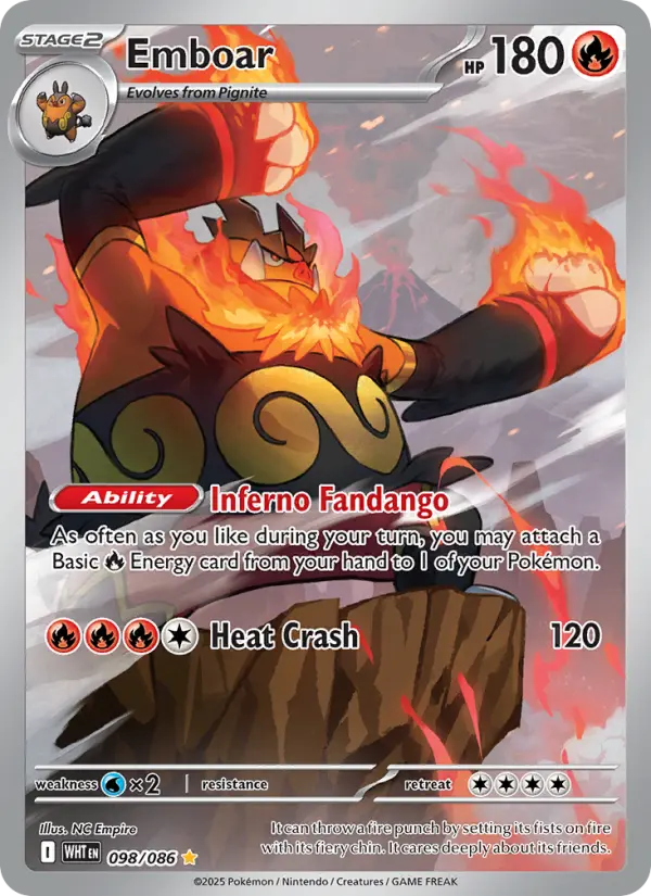 Emboar 98 White Flare Pokesingles