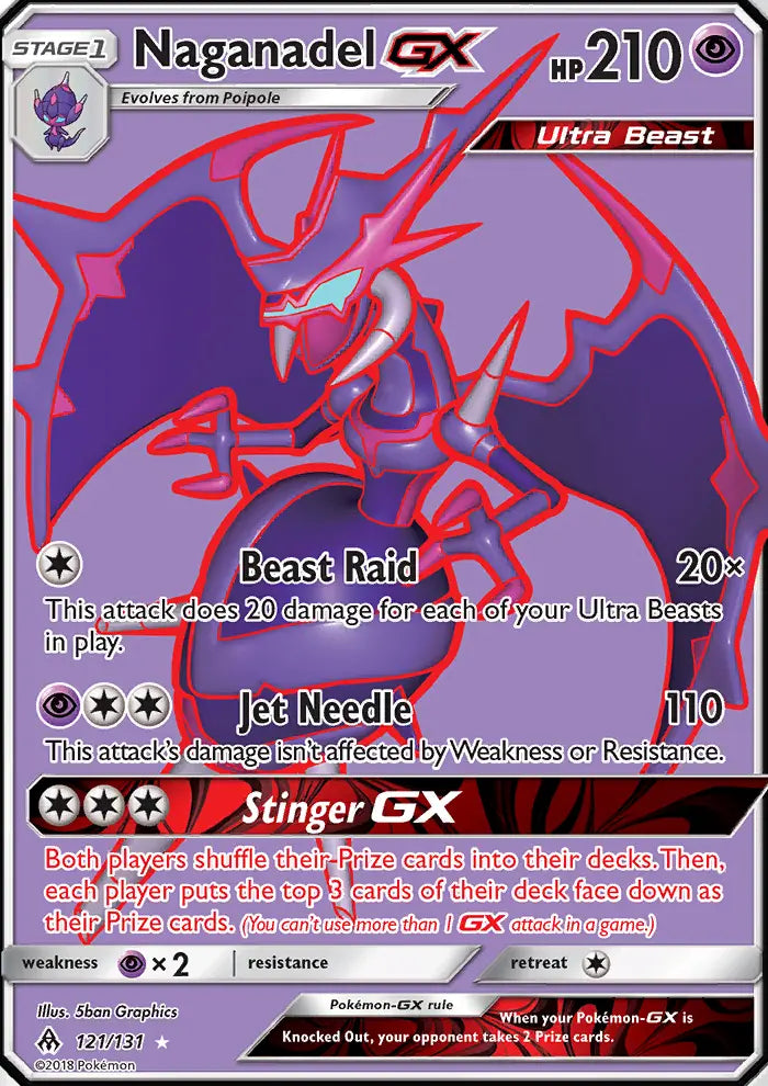 Naganadel GX 121 Forbidden Light Pokesingles