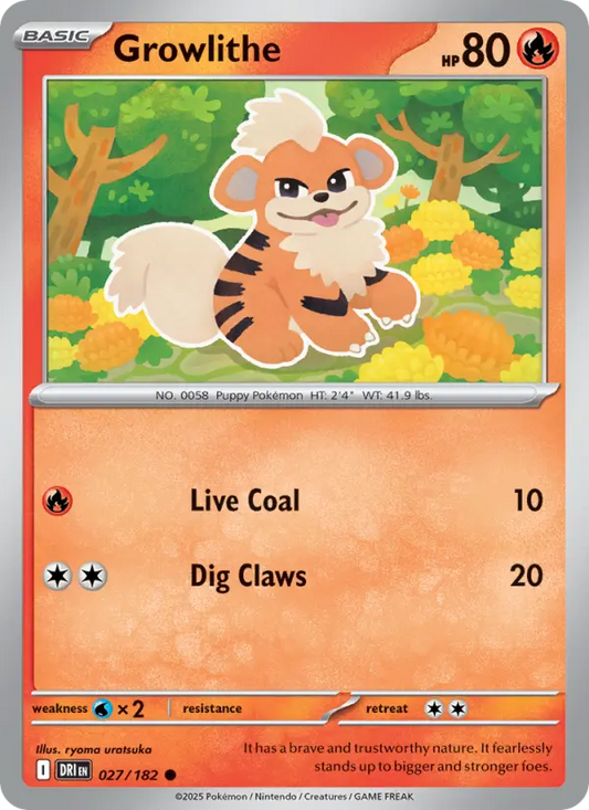 Growlithe 27 Destined Rivals Pokesingles