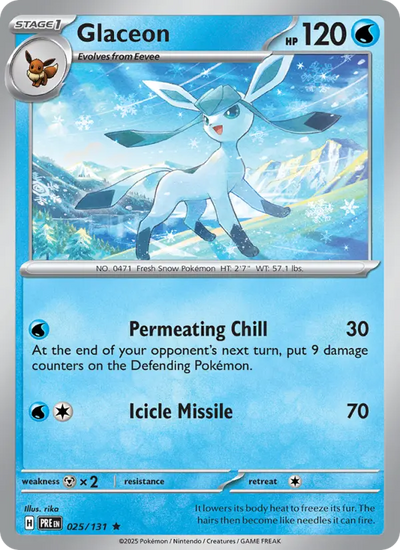 Glaceon 25 Prismatic Evolutions Pokesingles