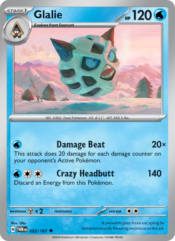 Glalie 52 Twilight Masquerade Pokesingles