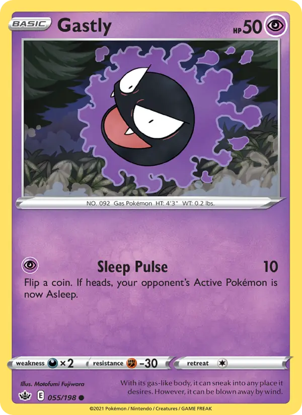 Gastly 55 Chilling Reign Pokesingles