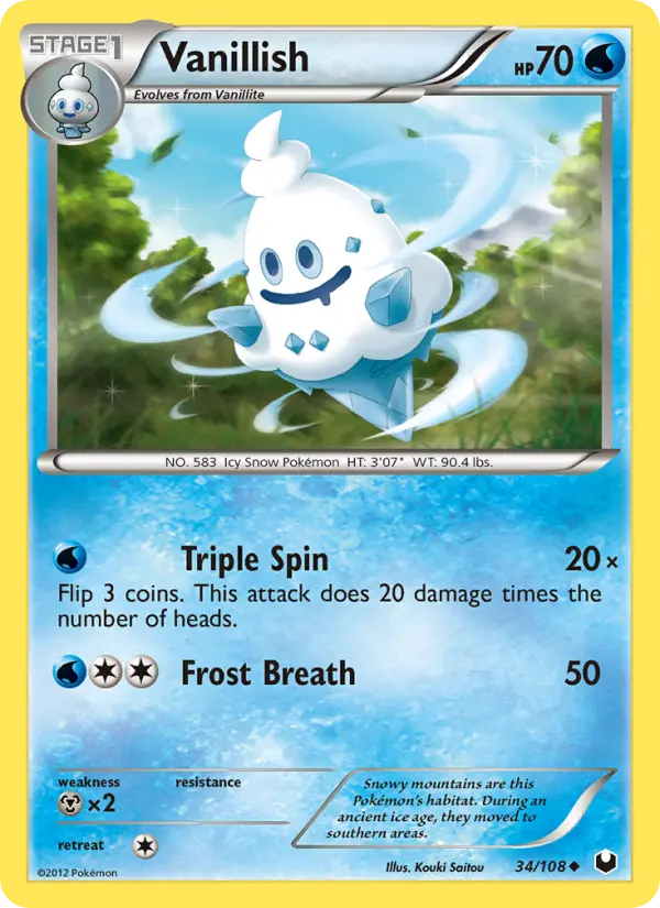 Vanillish 34 Dark Explorers Pokesingles