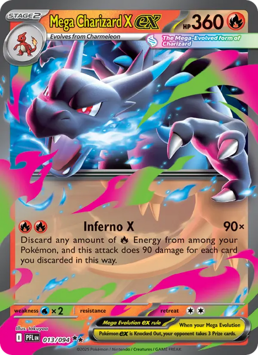 Mega Charizard X ex 13 Phantasmal Flames Pokesingles
