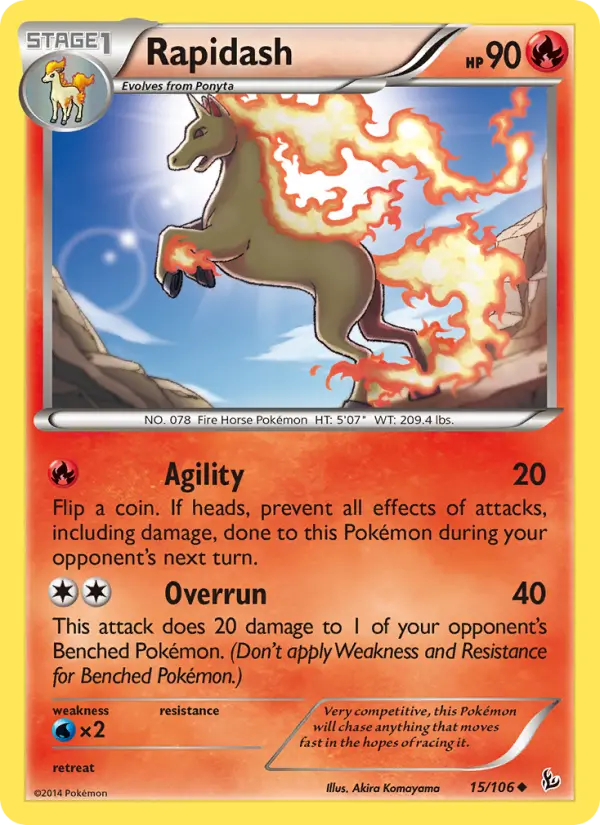 Rapidash 15 Flashfire Pokesingles