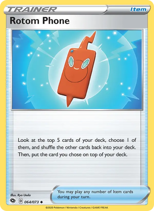 Rotom Phone 64 Champion's Path Pokesingles